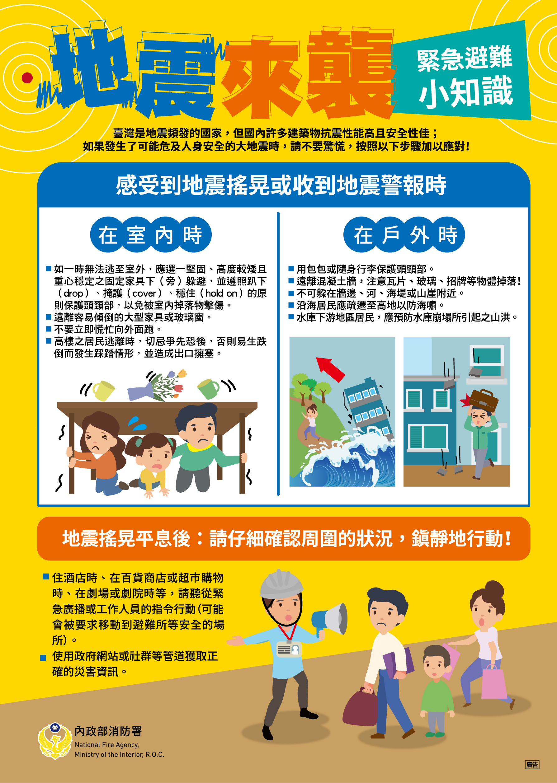 地震來襲-緊急避難小知識